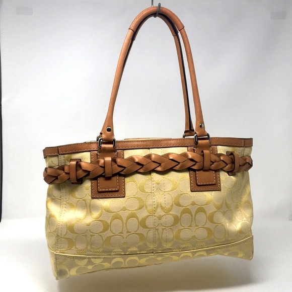 COACH Hampton Signature Carryall Satchel F13068 - Picture 2 of 16